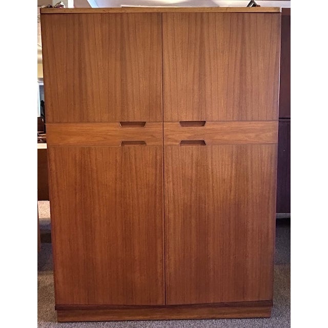 1960s Double Door Teak Armoire by Uniflex C. 1960's For Sale - Image 5 of 6