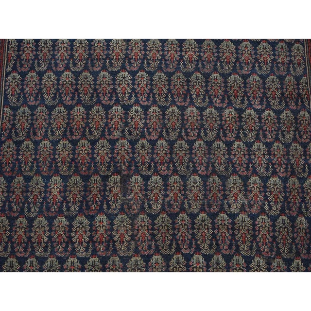1900 - 1909 1900s Blue Antique Oriental Rug For Sale - Image 5 of 10