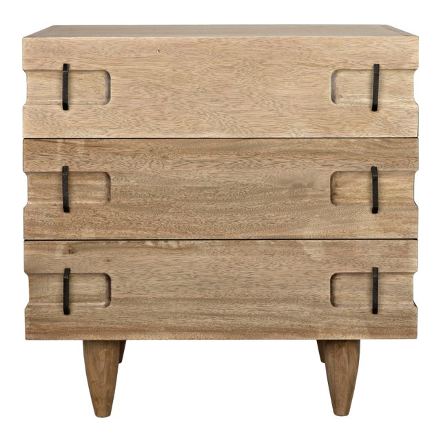 NOIR David 32" Side Table in Washed Walnut For Sale