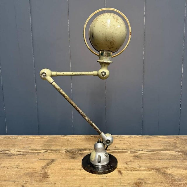 Beige Two-Arm Jielde Table Lamp, 1950s For Sale - Image 12 of 18