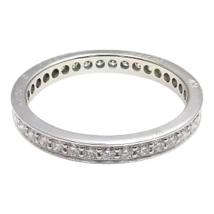 Cartier Platinum Diamond 0.70ctw Eternity Band Ring Sz EU 49 US 5