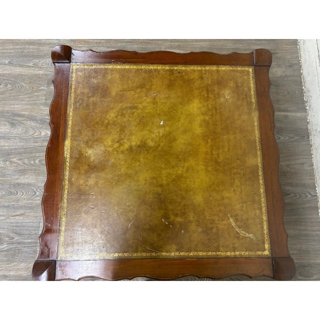 Vintage Townsend Mfg. Co. Tooled Leather Top Mahogany End Table For Sale - Image 10 of 18