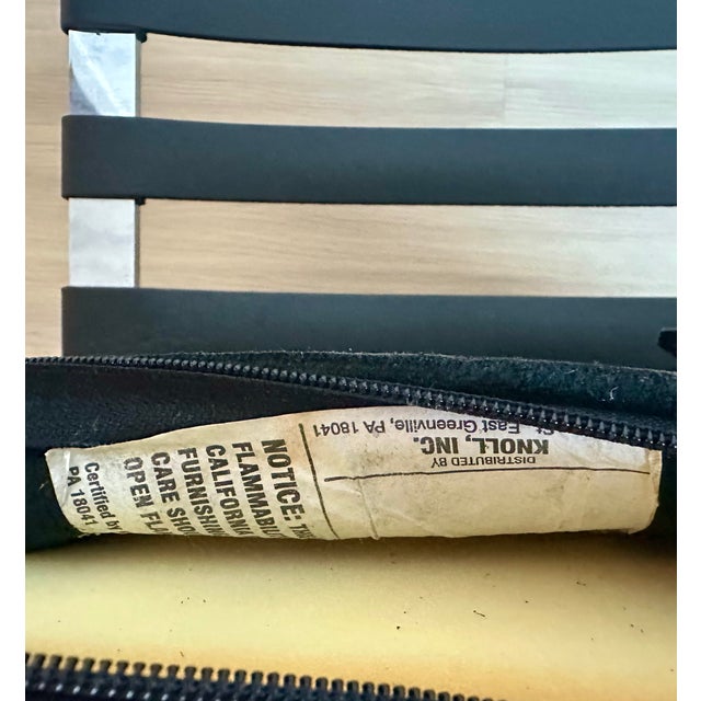 Black Mies Van Der Rohe for Knoll Barcelona Ottoman Mid Century Modern Bauhaus For Sale - Image 8 of 8