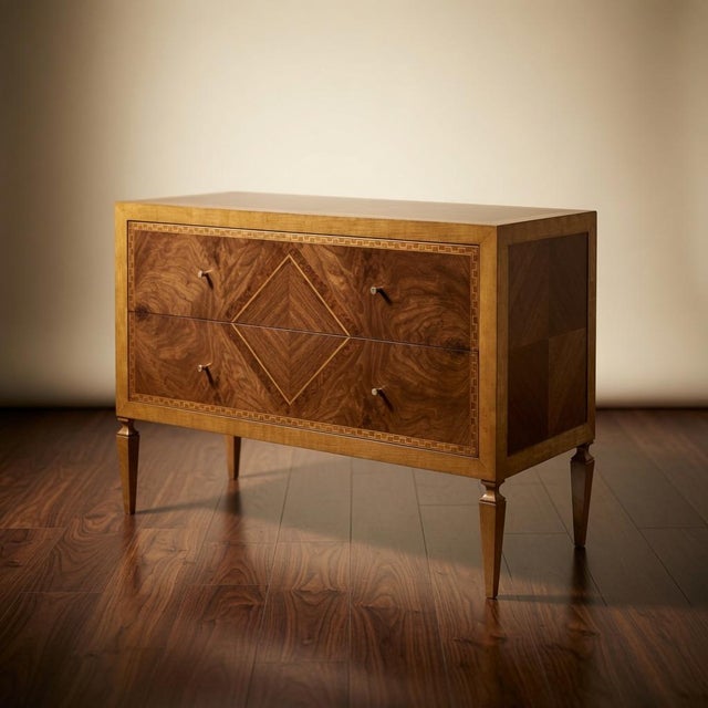 Wood Italian Louis XVI Inlaid Dresser For Sale - Image 7 of 8