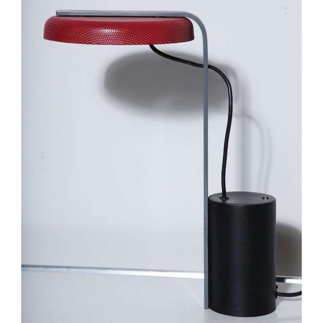 Ron Rezek Ron Rezek Red, Gray and Black Model 110 Desk Lamp For Sale - Image 4 of 12