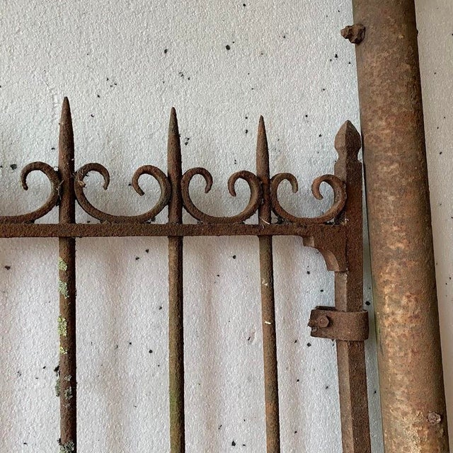 19th Century Cast Iron Gate, in Worn conditions. Designed before 1890