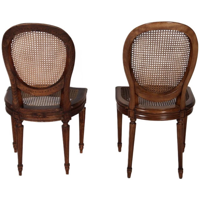 Late 19th Century Antique Louis XVI Chairs with Viennese Caning, 1880, Set of 12 For Sale - Image 5 of 16