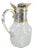 Vintage Pressed Glass and Silverplate Pitcher Decanter For Sale