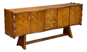 Paolo Buffa, Italian Modern, Cherrywood, Brass, Sideboard, Italy, 1950s