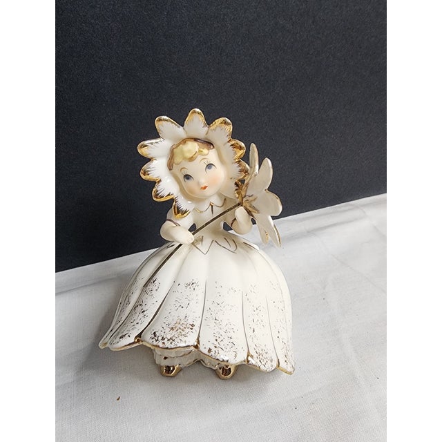 Lefton Vintage Japanese Daisy Bloomer Girl For Sale - Image 4 of 8