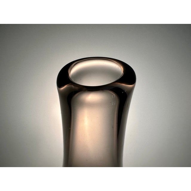 Sculptural Bohemian Smoked Glass Vase by Miroslav Klinger for Zelezny Brod Zbs, Czechoslovakia, 1950s For Sale - Image 9 of 12