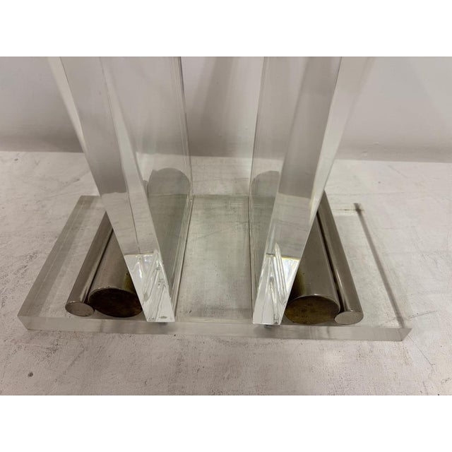Acrylic and Metal Console Tables, 1970s, Set of 2 For Sale - Image 12 of 14