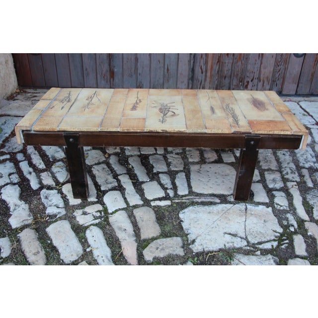 Vintage Coffee Table in Les Herbiers by Roger Capron, 1960s For Sale - Image 10 of 11