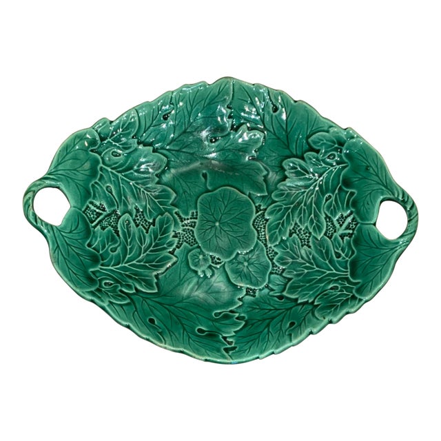 1980s Italian Majolica Serving Platter For Sale