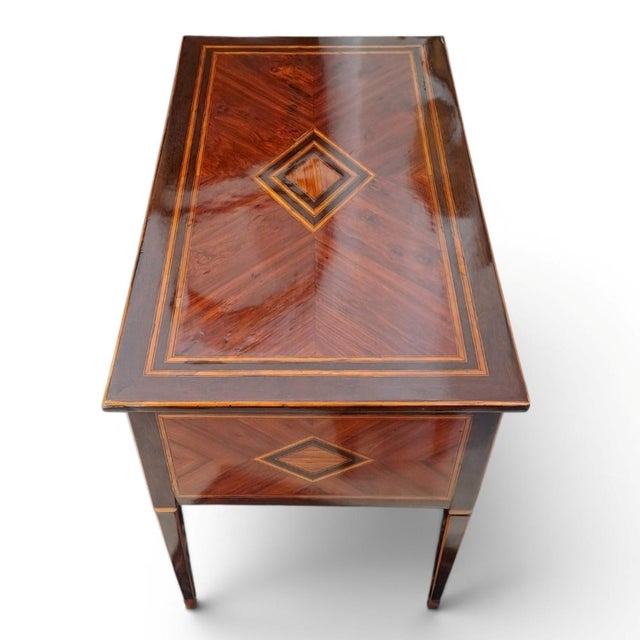 Brown Antique Italian Louis XVI Desk, 1700s For Sale - Image 8 of 10