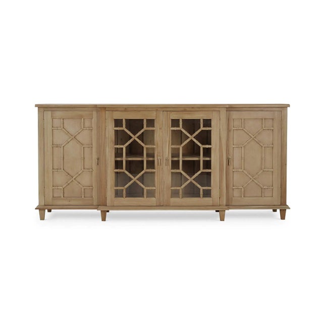 Mid-Century Modern Mid Century Style Credenza - Fruitwood Finish For Sale - Image 3 of 12