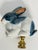 Antique White Vintage Porcelain Rabbit Lamp Finials Pair For Sale - Image 8 of 8
