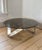 1970s Brutalist Style Smoked Glass and Sculptural Steel Coffee Table For Sale - Image 4 of 5