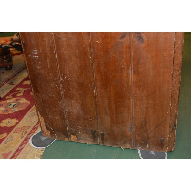 1970s 1970s Vintage Rustic Dark Pine Paneled Wooden Single Door Wardrobe Armoire / Coat Closet For Sale - Image 5 of 18
