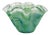 VIETRI Onda Glass Green Petite Ruffled Bowl For Sale