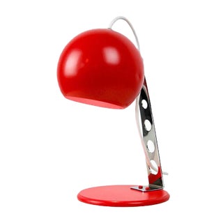 Mid-Century Red Table Lamp, 1970s For Sale