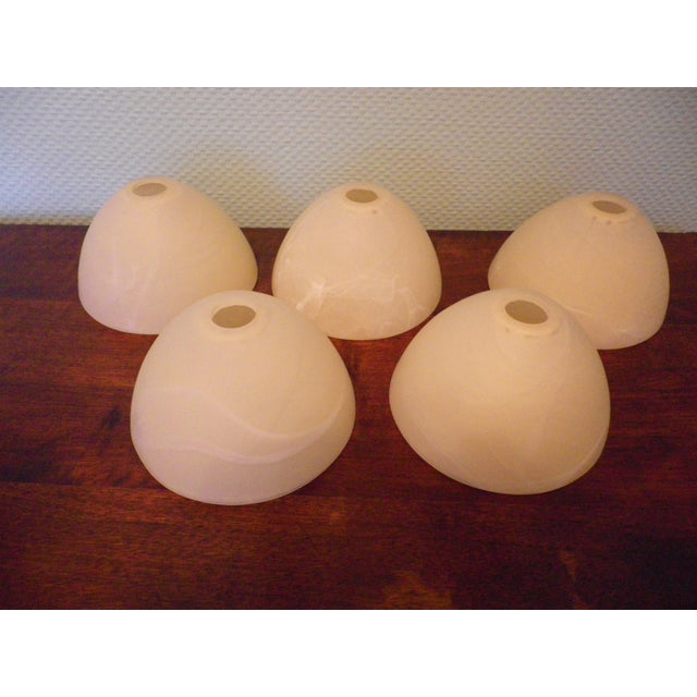 Five-Arm Chandelier with Marble-Effect Tinted Glass Shades from Honsel Brand, Germany, 1970s For Sale - Image 11 of 18