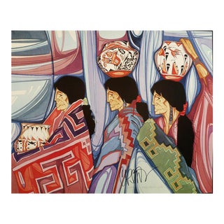 1990s "Tres Artesanas" Amado Pena Hand Signed Print For Sale