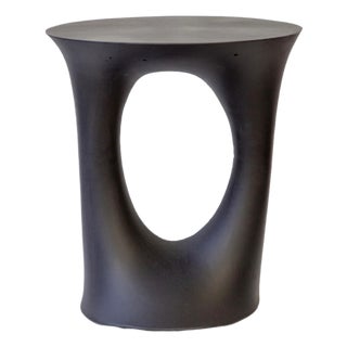 Kreten Side Table, Painted Black, Short, Factory 2nd, by Souda, Modern, Organic, Concrete End Table For Sale