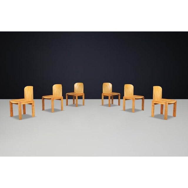 Dining Room Chairs in Ash and Plywood attributed to Carlo Scarpa, Italy, 1970s, Set of 6 For Sale - Image 3 of 10
