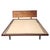Minimalist full-size platform bed frame in richly figured teak, by Richard Artschwager. The design features a low-slung...
