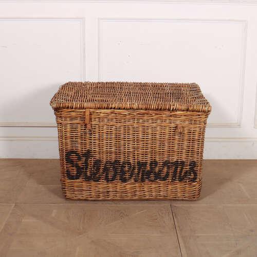 English Wicker Log Basket, 1890s For Sale - Image 4 of 10