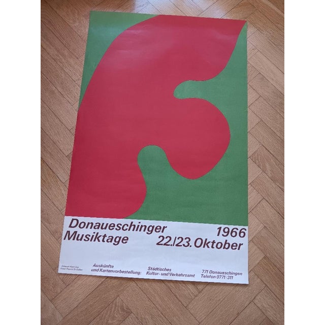 Jean (Hans) ARP, Music Lovers Donaueschingen Poster, 1966, Original Lithograph For Sale - Image 8 of 9