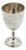 Silver Chalice with Circular Base and Floral Motifs For Sale