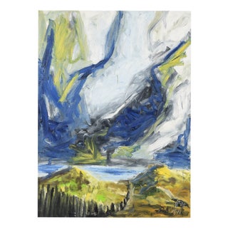 Dieter Nuhr, Thunderstorm at Sea, 1985, Large Acrylic Painting For Sale