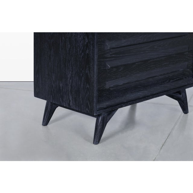 1950s Mid-Century Modern Cerused Chest of Drawers by Jack Van Der Molen For Sale - Image 5 of 13