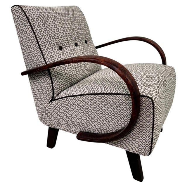 Art Deco Lounge Chair by Jindřich Halabala for Up Závody, 1940s For Sale - Image 10 of 10