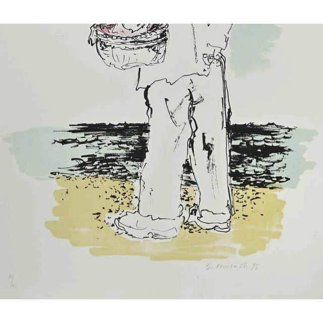 The Fisherman is an artwork realized in 1975 by Giovanni Omiccioli (February 25, 1901 – March 1, 1975). Lithograph. Hand-...