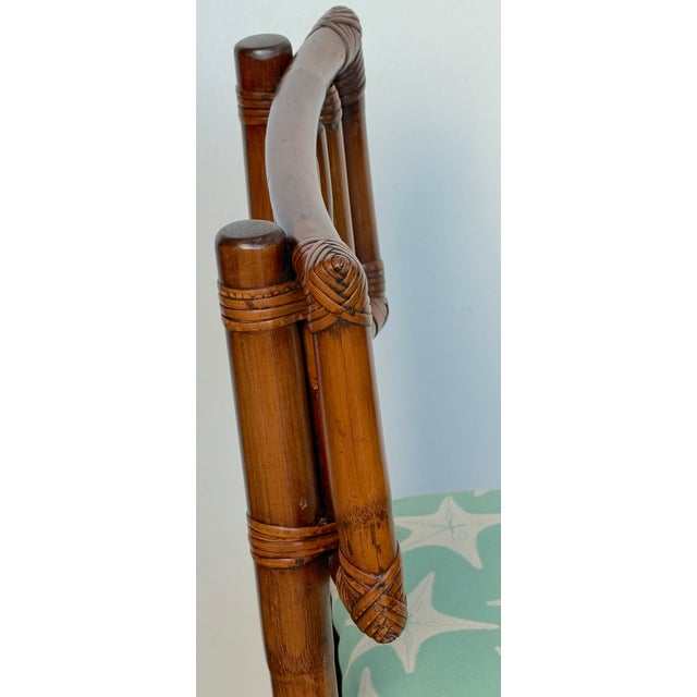 Brown Ficks Reed Expandable Bamboo Game & Dining Table with 4 Matching Chairs, C. 1960 For Sale - Image 8 of 18