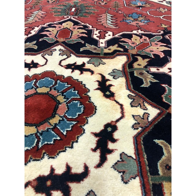 1970s Persian Heriz Area Rug 9'3"×12'8" For Sale - Image 10 of 13