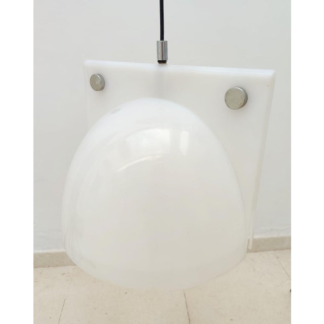 Space Age White Orione Pendant by Lampa Brazzoli for Guzzini, 1970s For Sale - Image 12 of 15