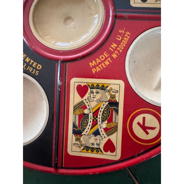 1930s Rare 1930s Michigan Rummy Vintage Game Tray With Card Design For Sale - Image 5 of 10