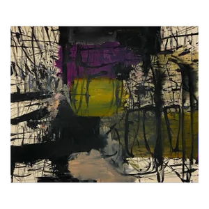 Contemporary Abstract Oil on Canvas Painting "Stage" by Karl Bielik