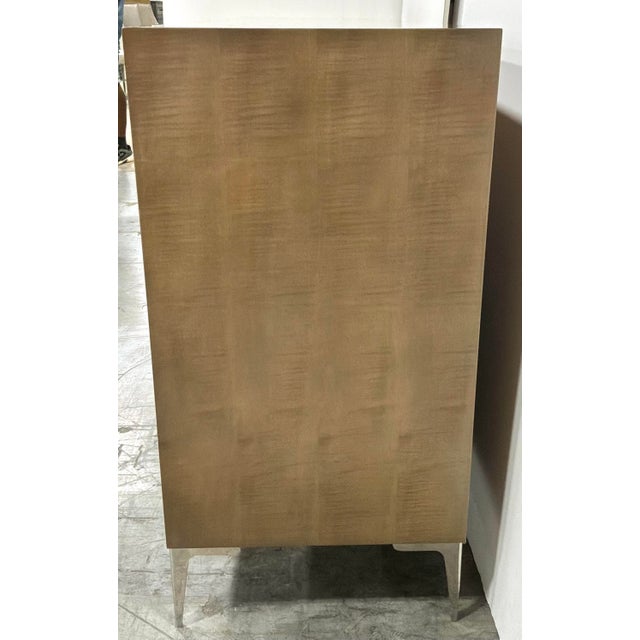 2020s Modern Beige Lacquer Six Drawer Chloe Dresser as Is For Sale - Image 5 of 8