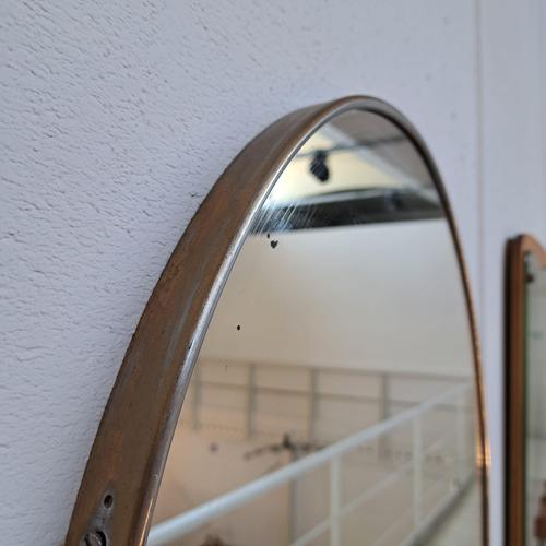 Mid-Century Modern Vintage Danish Oval Teak Mirror, 1960s For Sale - Image 3 of 4
