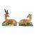 18th Century Ralph Wood-Type Stag and Hind Pearlware Pottery Figures For Sale