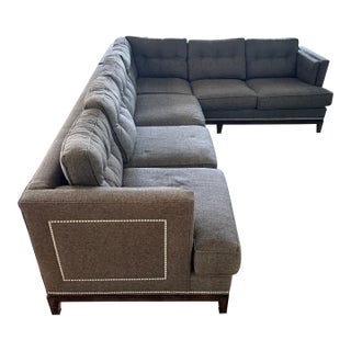 Charcoal Gray Vanguard Whitaker Sectional For Sale