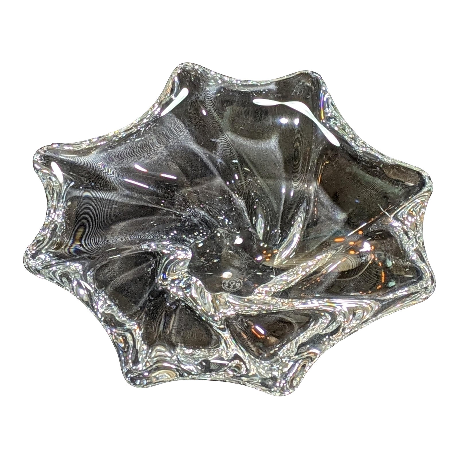 1950s Baccarat Crystal Cadix Ashtray or Trinket Bowl | Chairish
