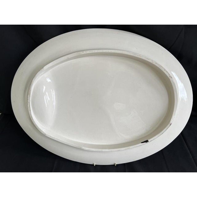 Antique English Blue and White Stoneware Meat Platters, Set of 4 For Sale - Image 10 of 18
