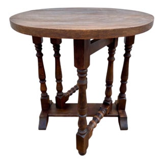 English Oak Oval Table, Jacobean Revival, Early 20th Century For Sale