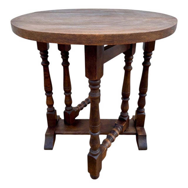 English Oak Oval Table, Jacobean Revival, Early 20th Century For Sale